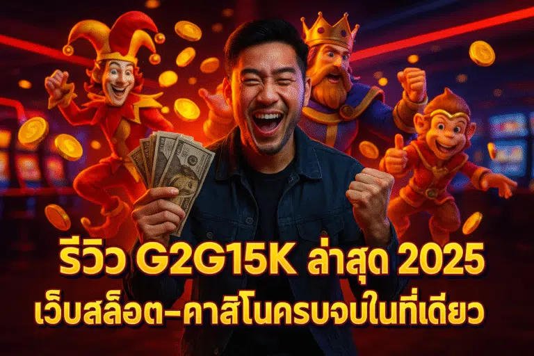 รีวิว G2G15K ล่าสุด 2025 เว็บสล็อต-คาสิโนครบจบในที่เดียว
